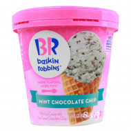 Baskin Robbins Ice Cream Mint Chocolate Chip Flavor 414mL 